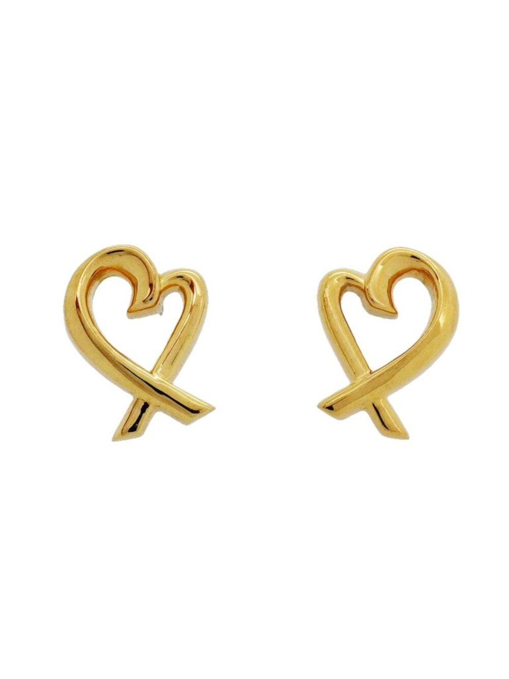 Tiffany & Co Earrings Loving Heart 18k Yellow Gold